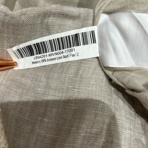 Quince European Linen High Rise Skort Flax Beige Side Zipper Size 2 Minimalist - Picture 11 of 14
